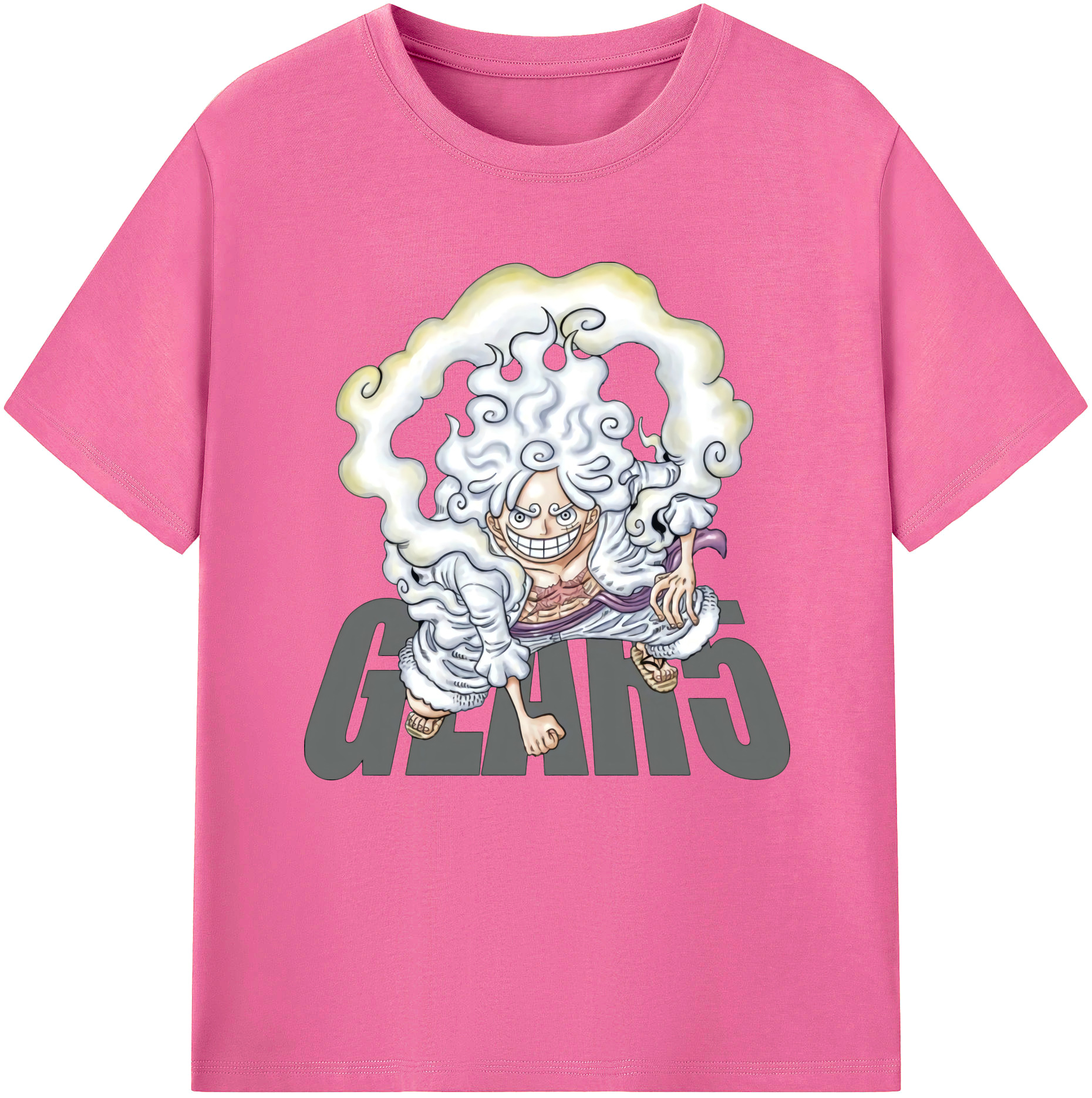 ワンピース モンキー・D・ルフィ ONE PIECE Monkey D. Luffy レディースカジュアルプリントTシャツ（綿100％）